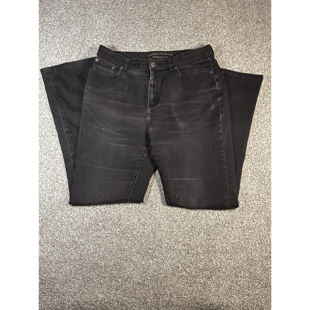 Vintage Ralph Lauren Jeans Women 10 Classic Bootcut Black Denim Boho Cowgirl Y2K